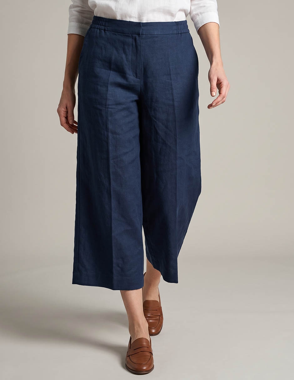 Pantalón coulotte amplio para mujer