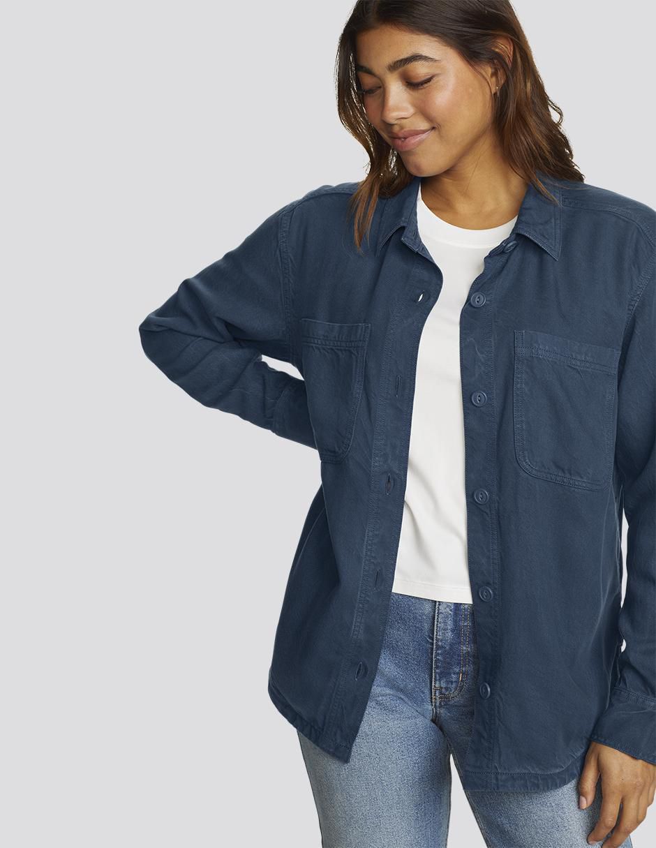 Blusa camisera Eddie Bauer manga larga para mujer