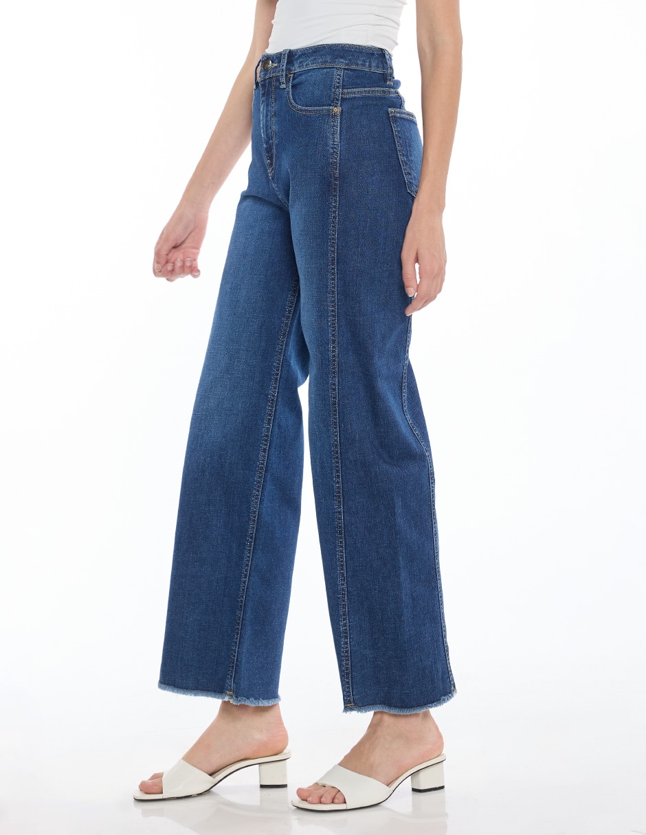 Jeans straight denim para mujer 4