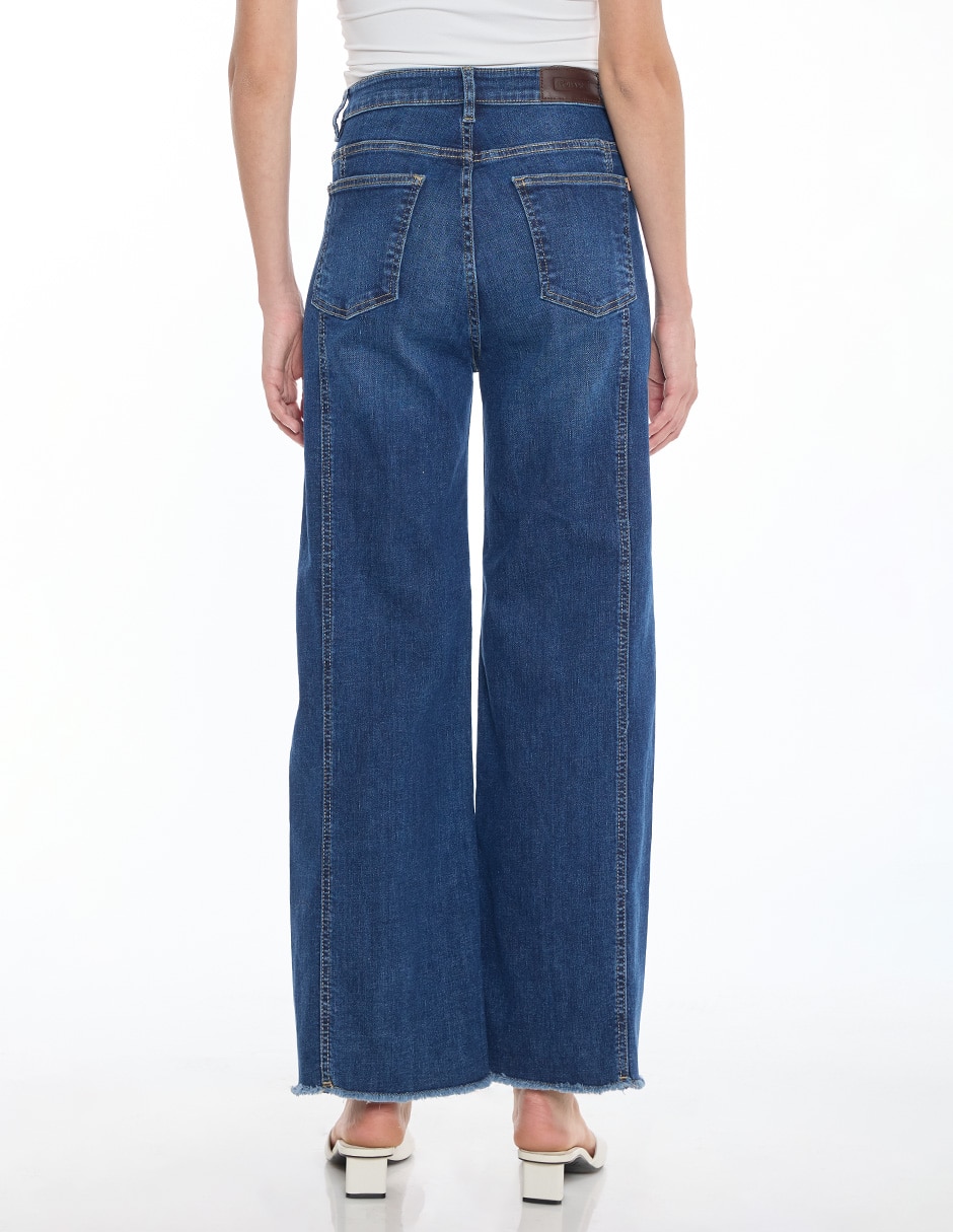 Jeans straight denim para mujer 3