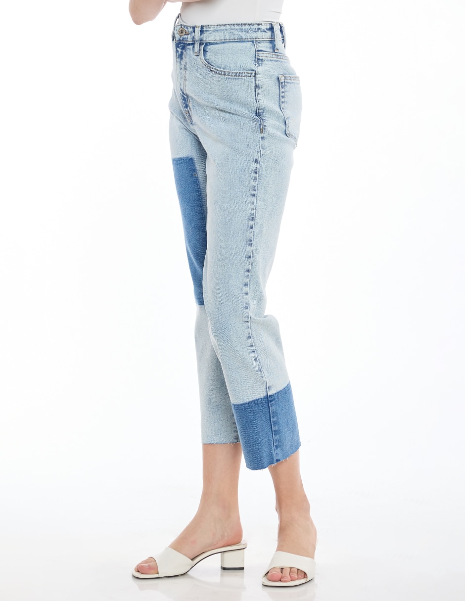 Jeans straight denim para mujer 4