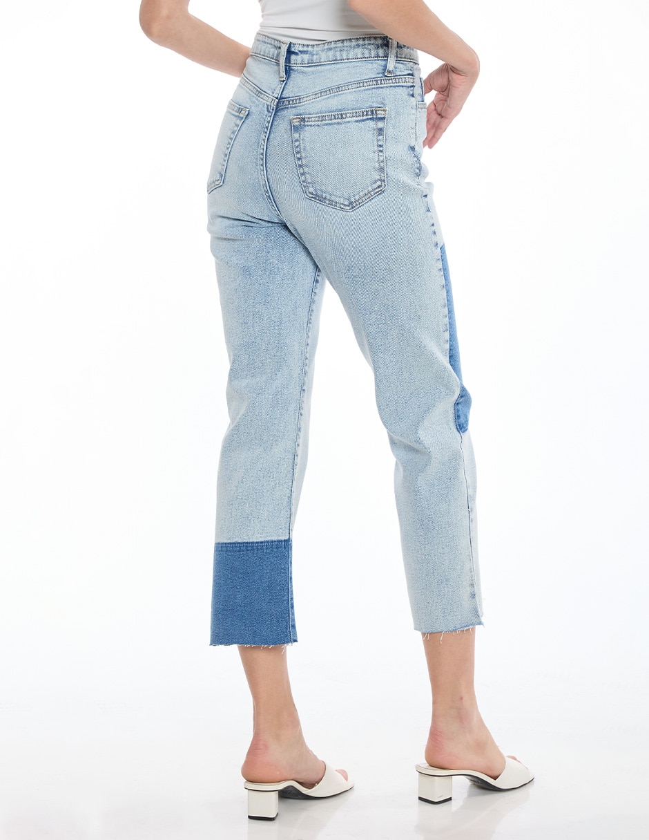 Jeans straight denim para mujer 3