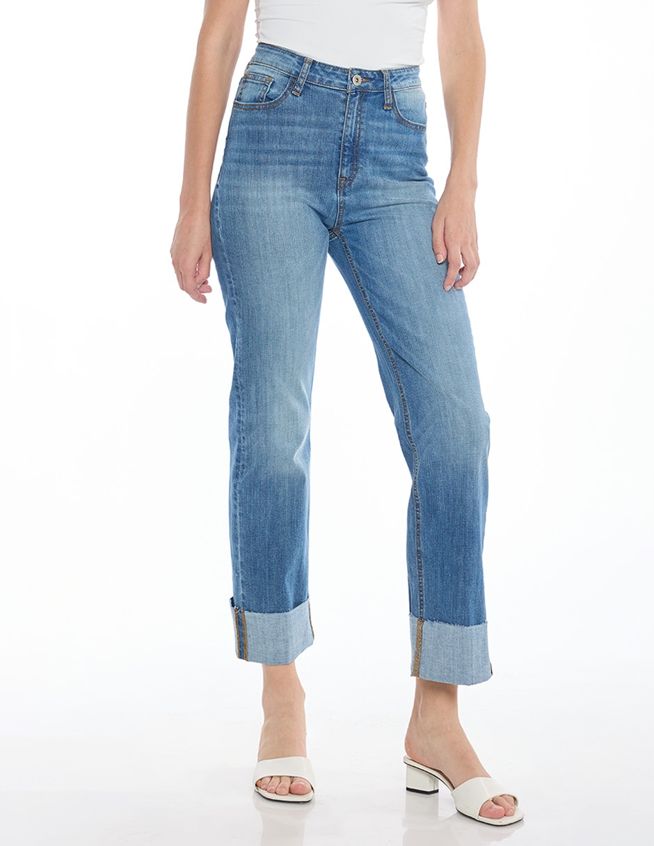 Jeans straight denim para mujer Jeans straight denim para mujer