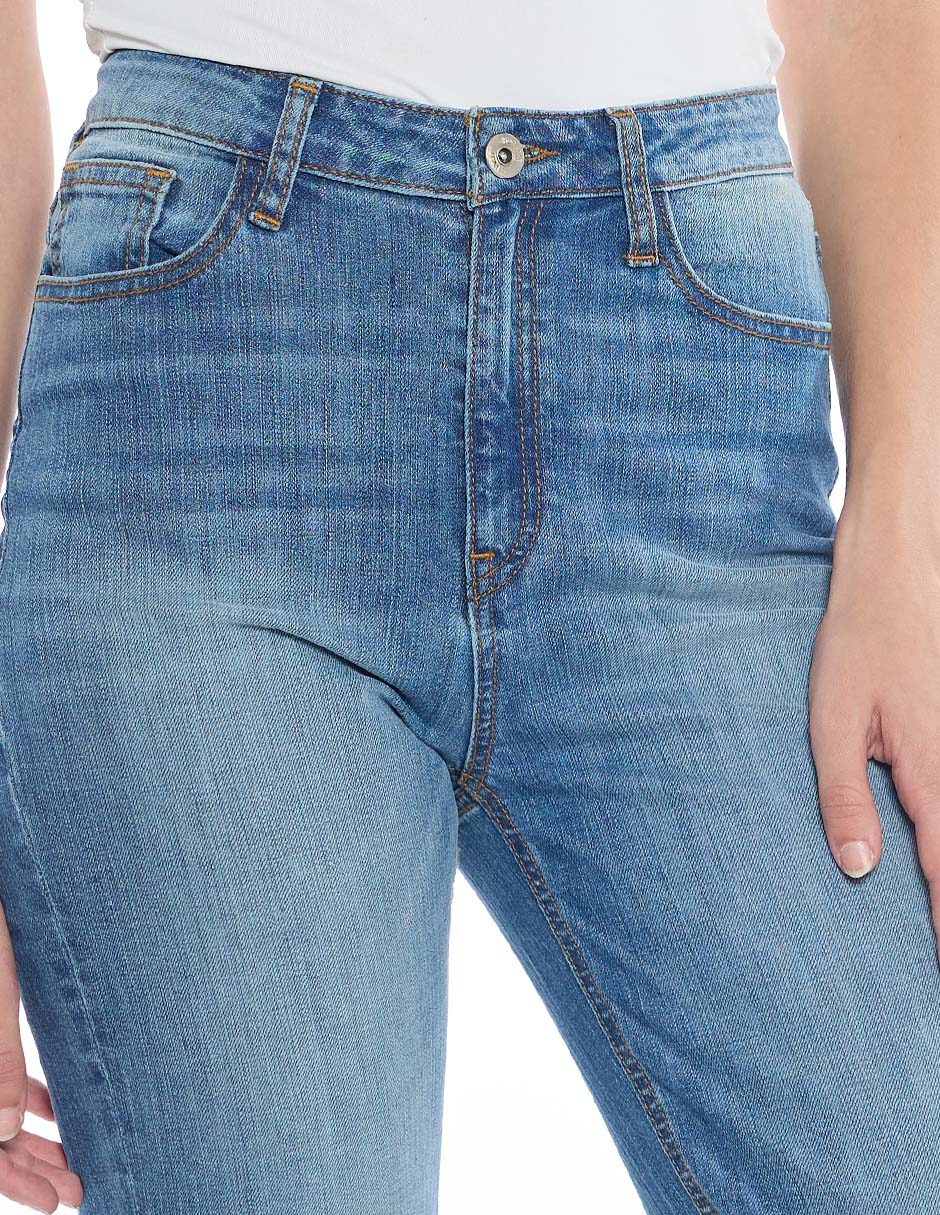 Jeans straight denim para mujer 2