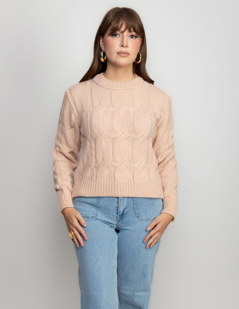 Suéter cuello redondo para mujer 1