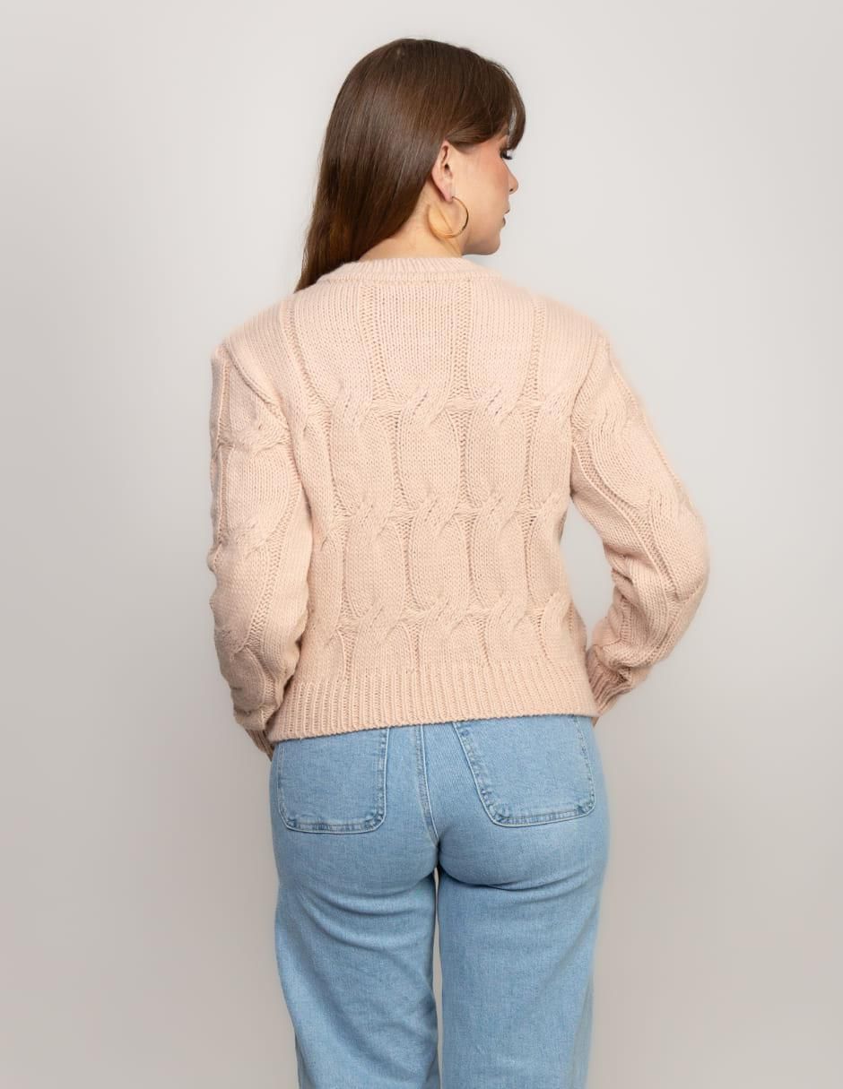 Suéter cuello redondo para mujer 4