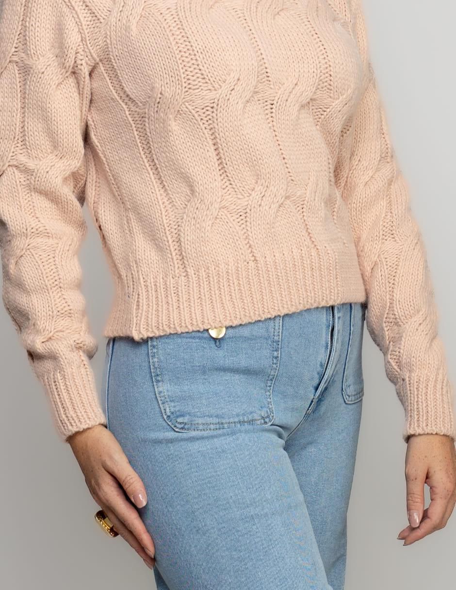Suéter cuello redondo para mujer 2