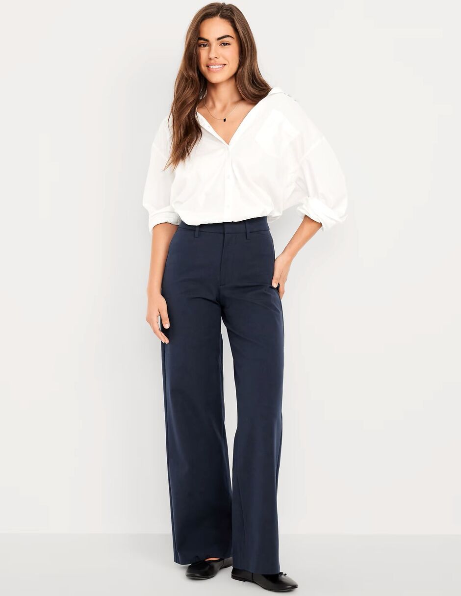 "pantalón" regular wide leg "para mujer" 2