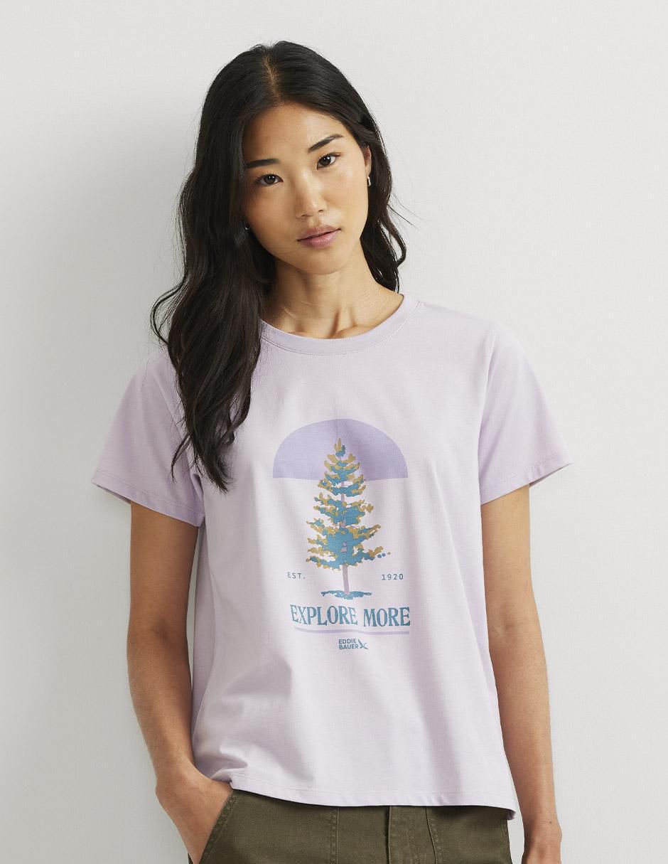 Playera manga corta cuello redondo mujer