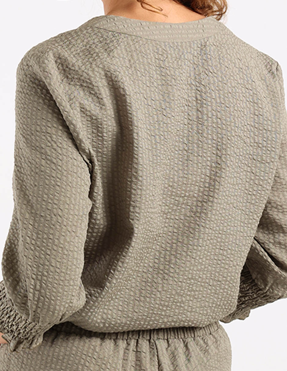 Blusa túnica manga 3/4 para mujer
