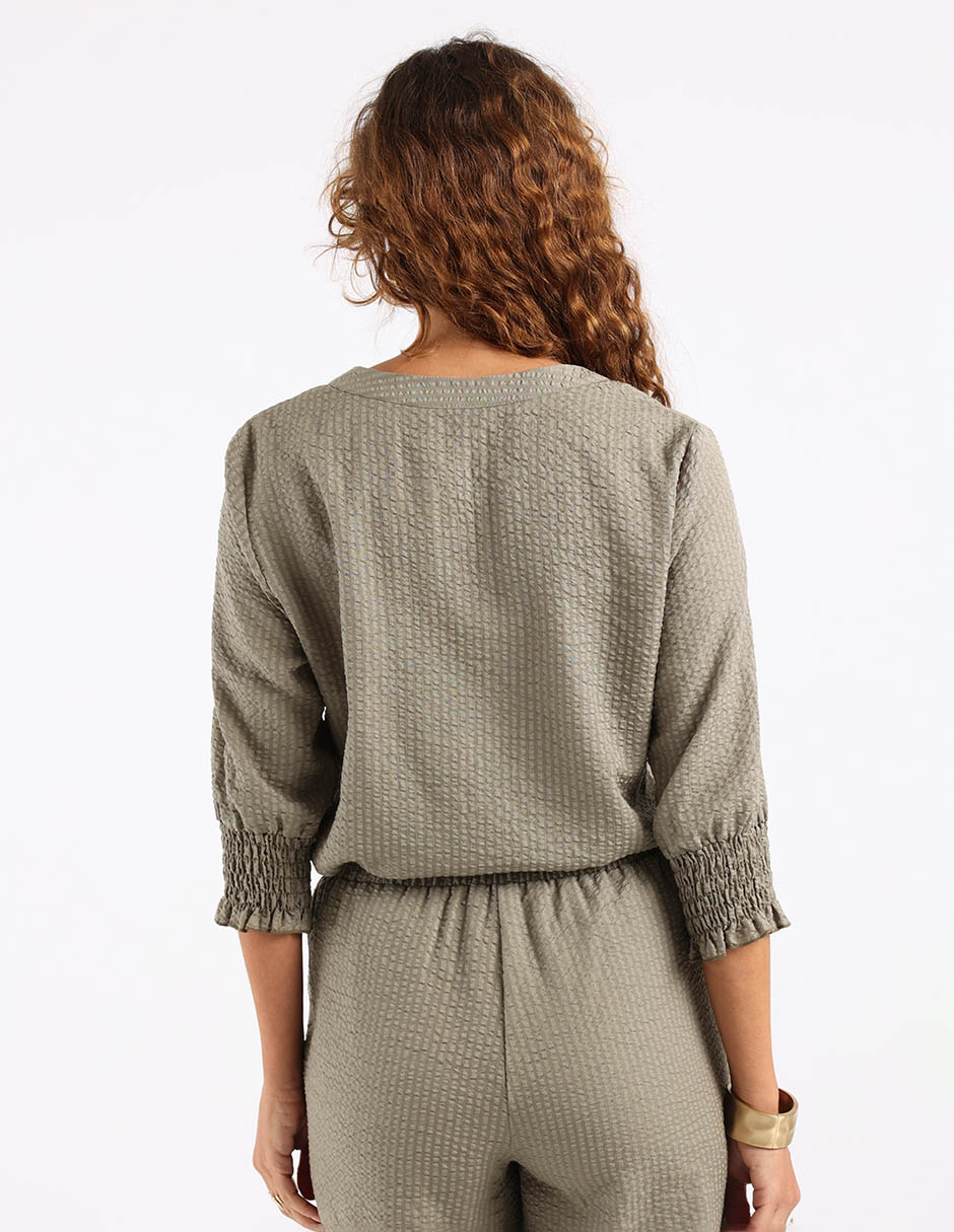 Blusa túnica manga 3/4 para mujer 7