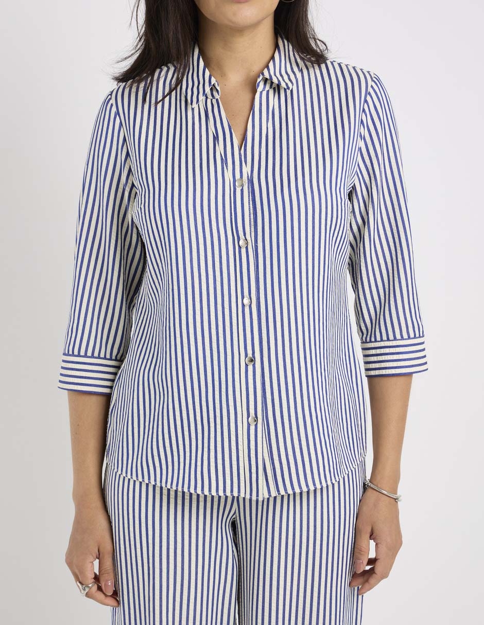 Blusa camisera manga 3/4 para mujer 7