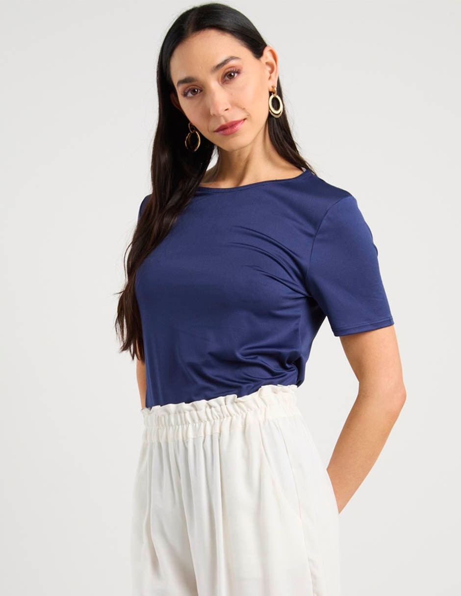 Playera manga corta cuello redondo para mujer 2