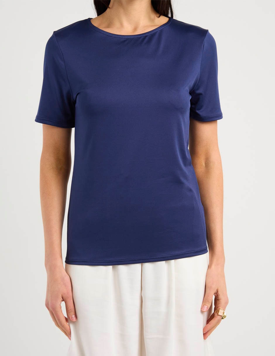 Playera manga corta cuello redondo para mujer 7