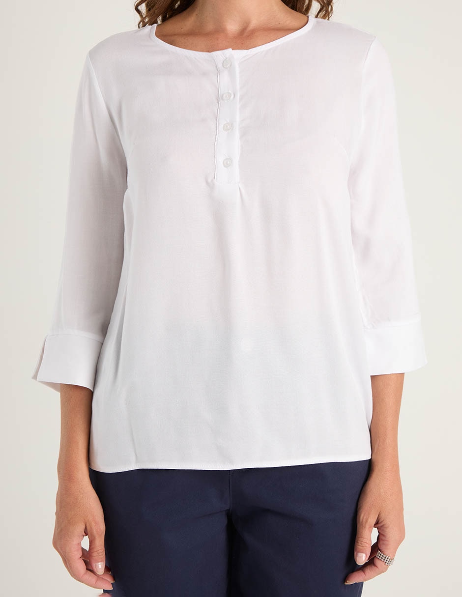 Blusa manga 3/4 para mujer