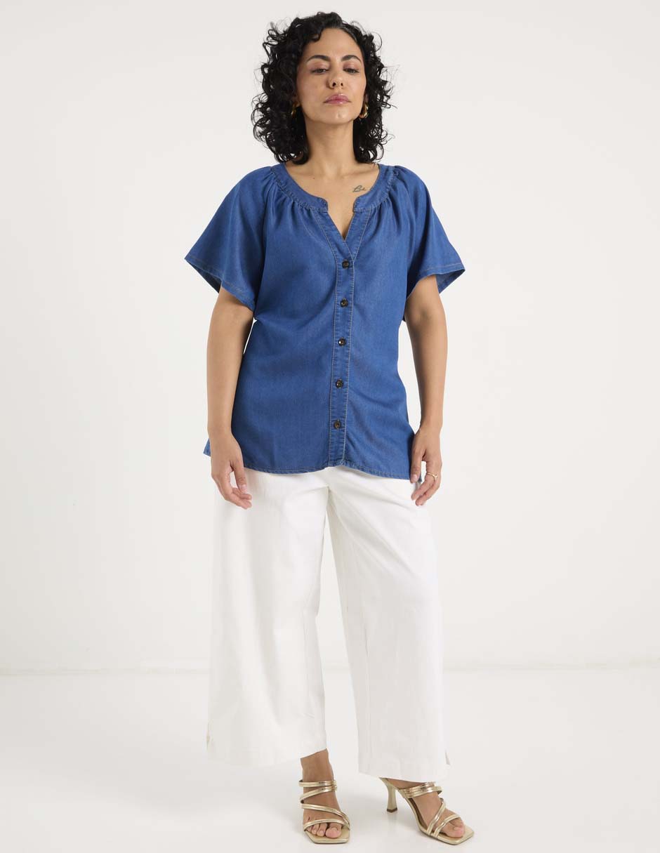 Blusa manga corta para mujer 3
