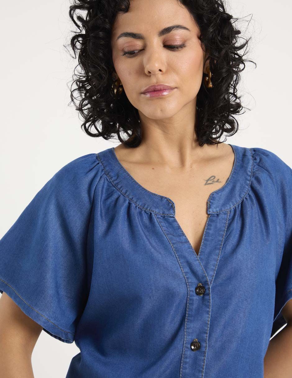 Blusa manga corta para mujer 5