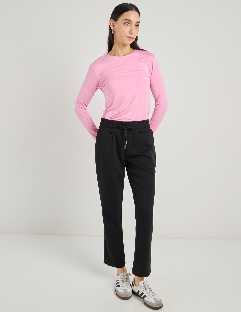 Playera manga larga cuello redondo mujer 4