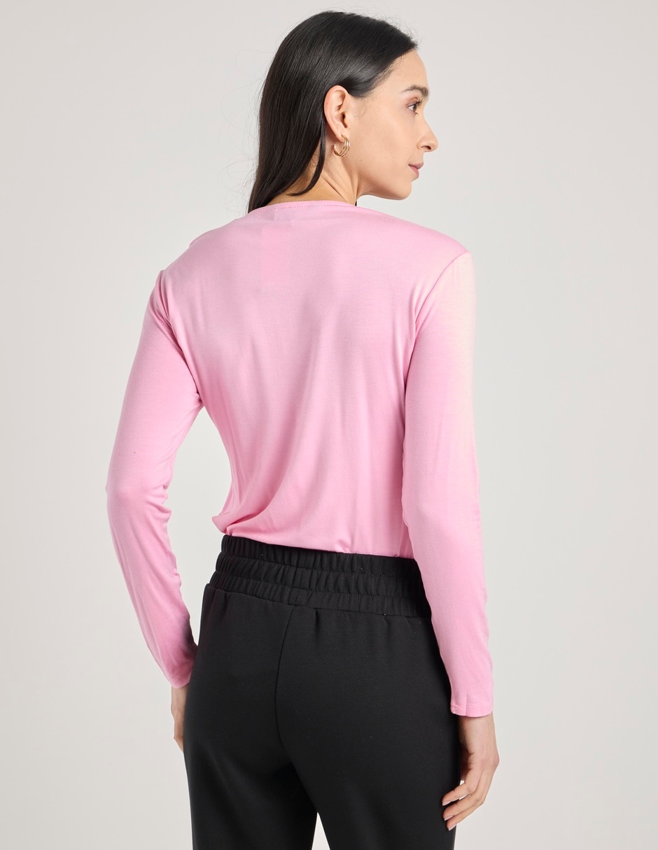 Playera manga larga cuello redondo mujer 6