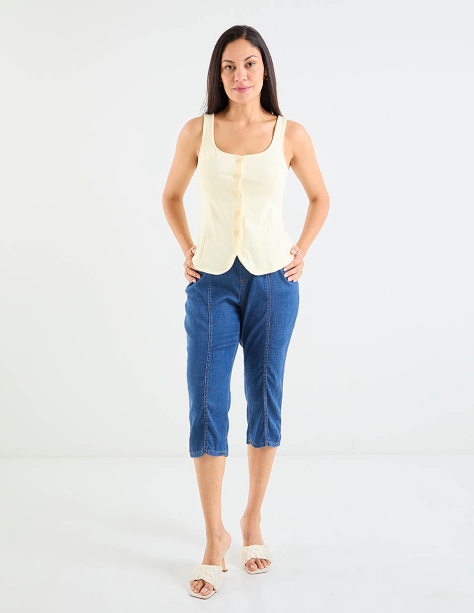 Pantalón capri slim para mujer 5