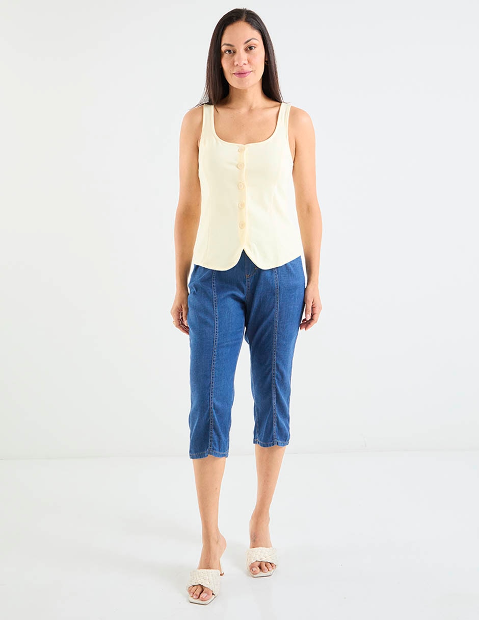 Pantalón capri slim para mujer 4