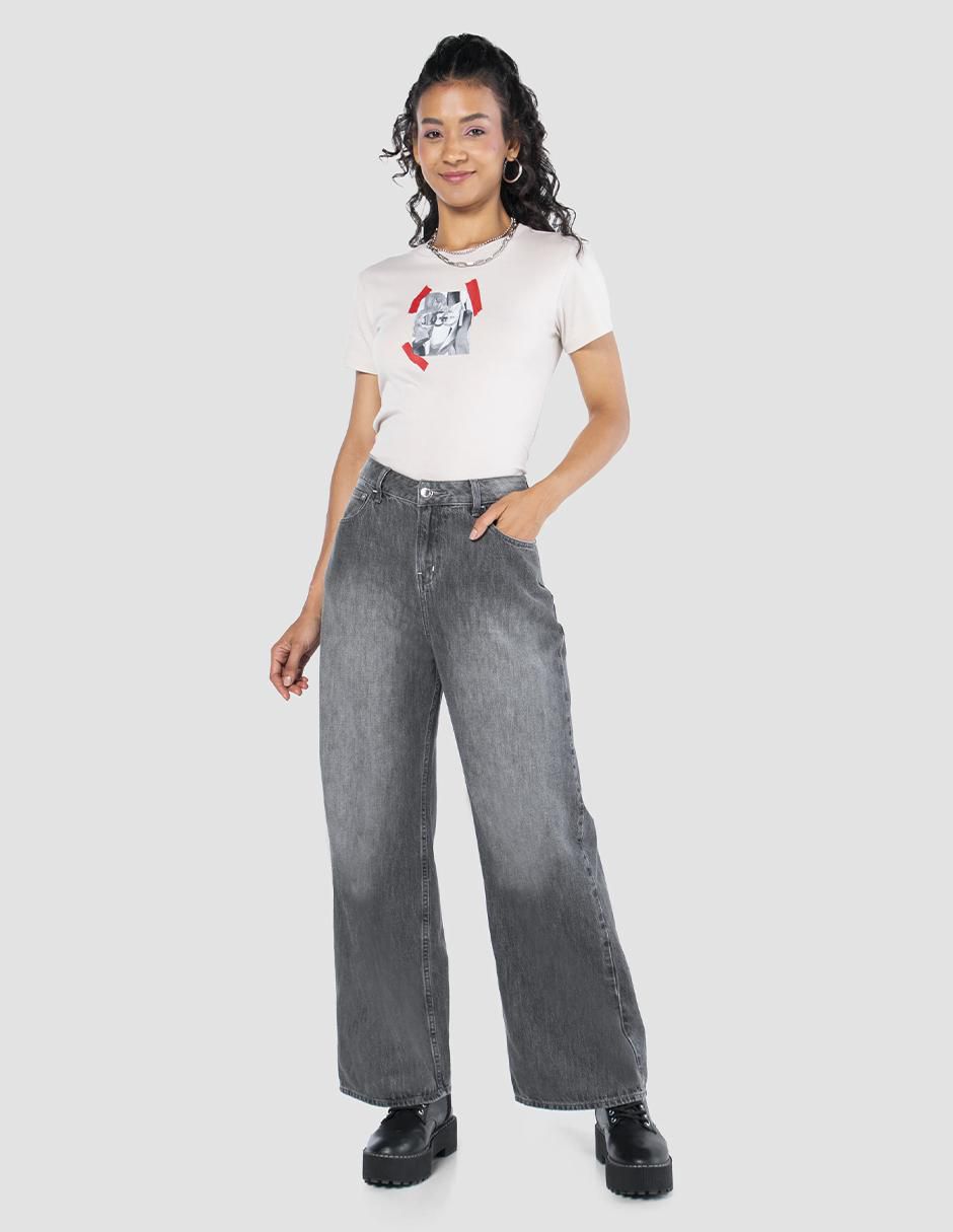 Jeans wide leg wide leg vintage para mujer 6