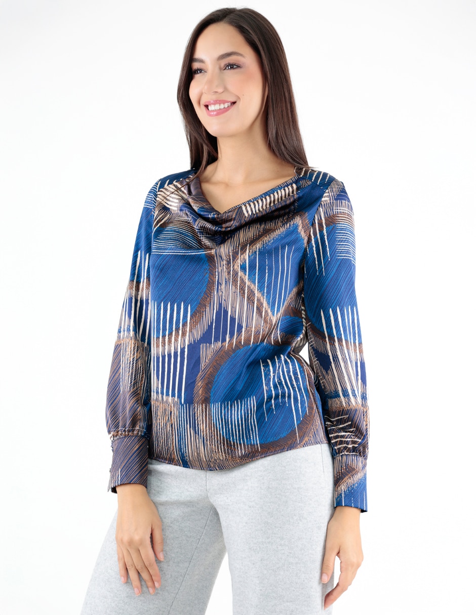Blusa Trinity manga larga para mujer