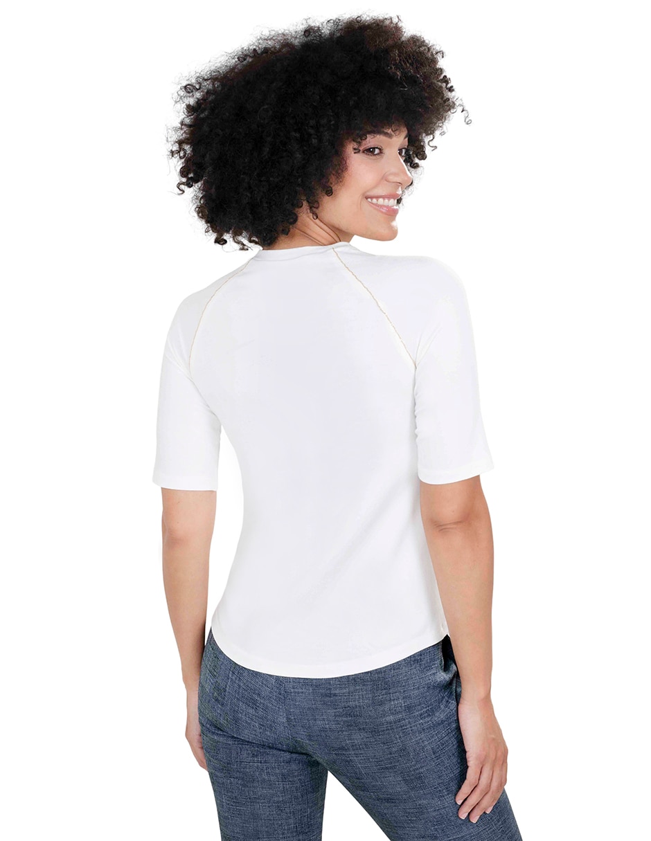 Blusa manga corta para mujer 3