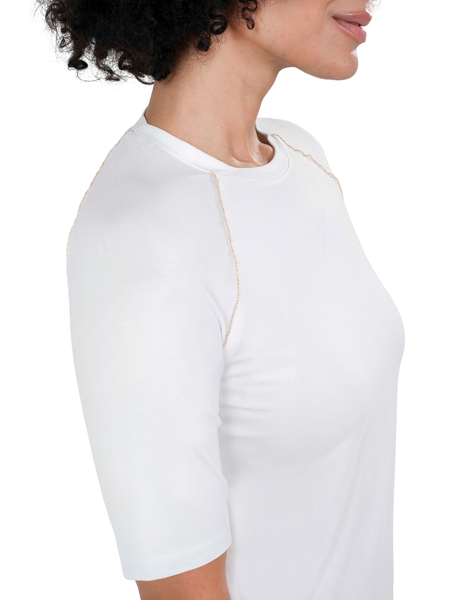 Blusa manga corta para mujer 4