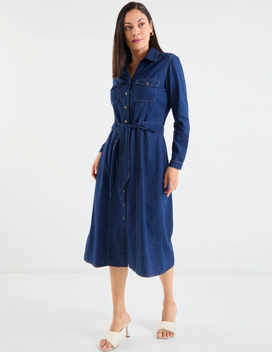 Vestido midi casual para mujer