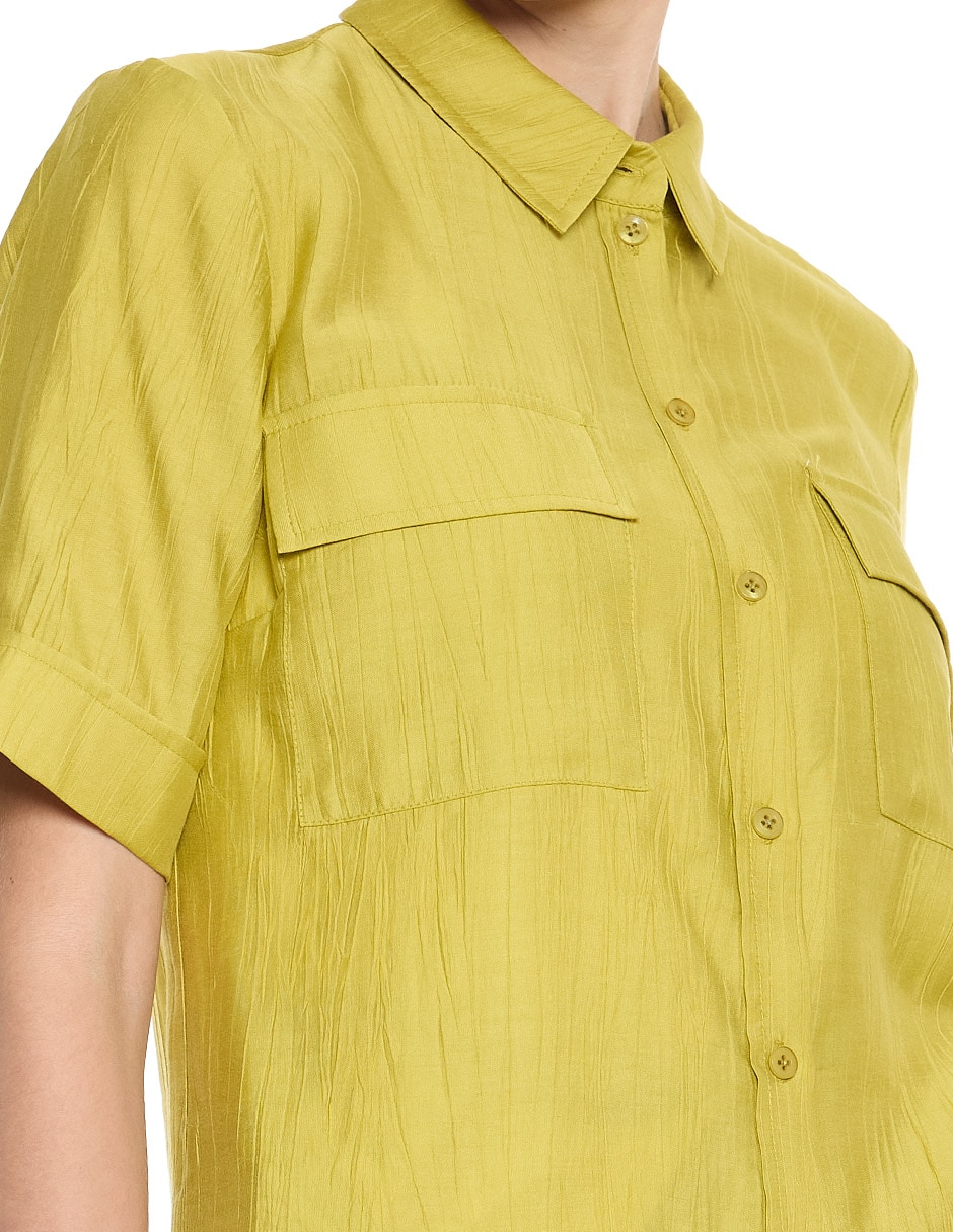 Blusa camisera letizia manga corta para mujer
