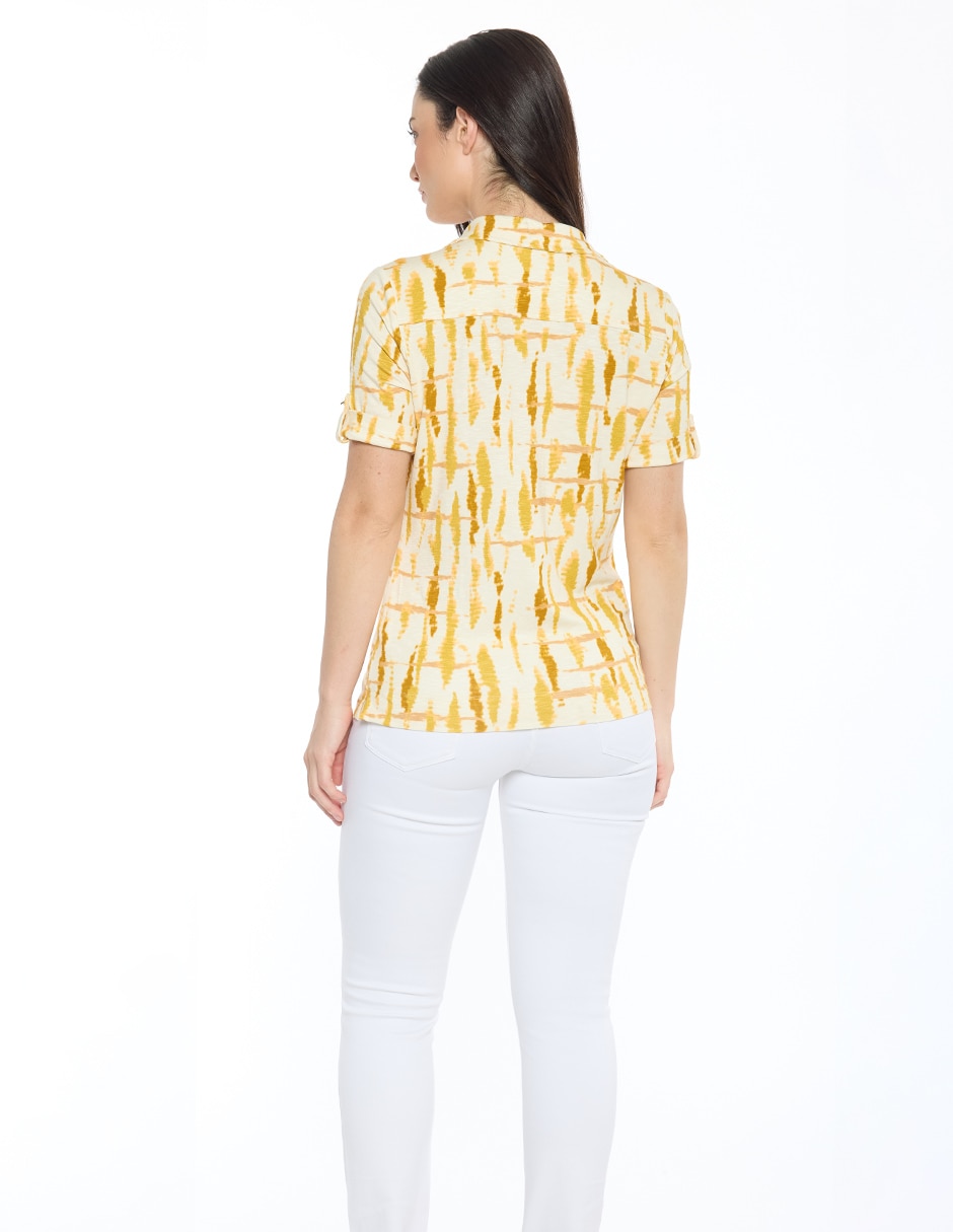 Blusa manga corta para mujer