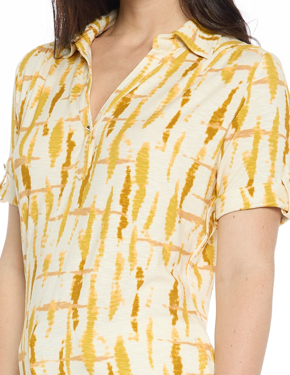 Blusa manga corta para mujer