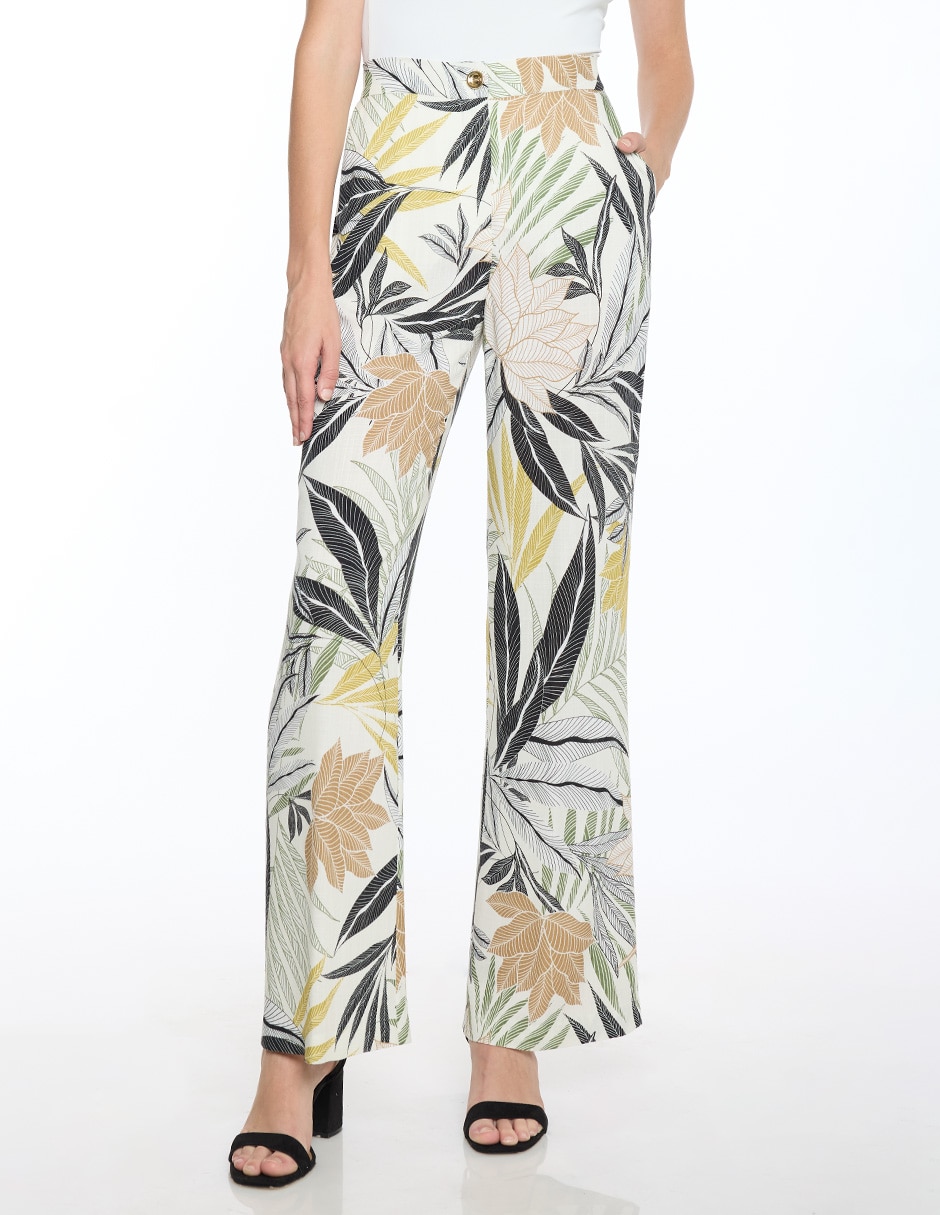Pantalón de vestir straight para mujer Pantalón de vestir straight para mujer