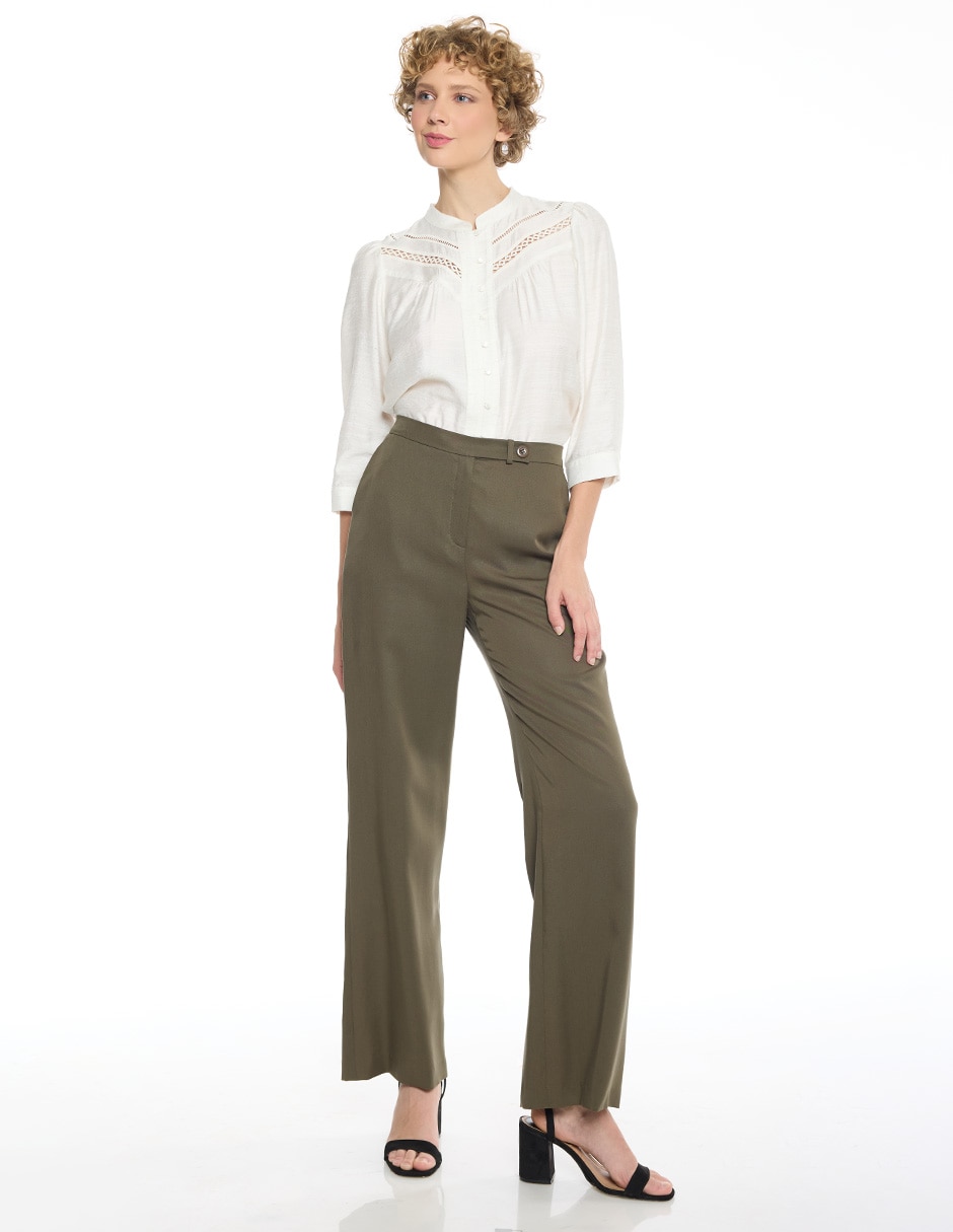 Pantalón de vestir amplio para mujer 5