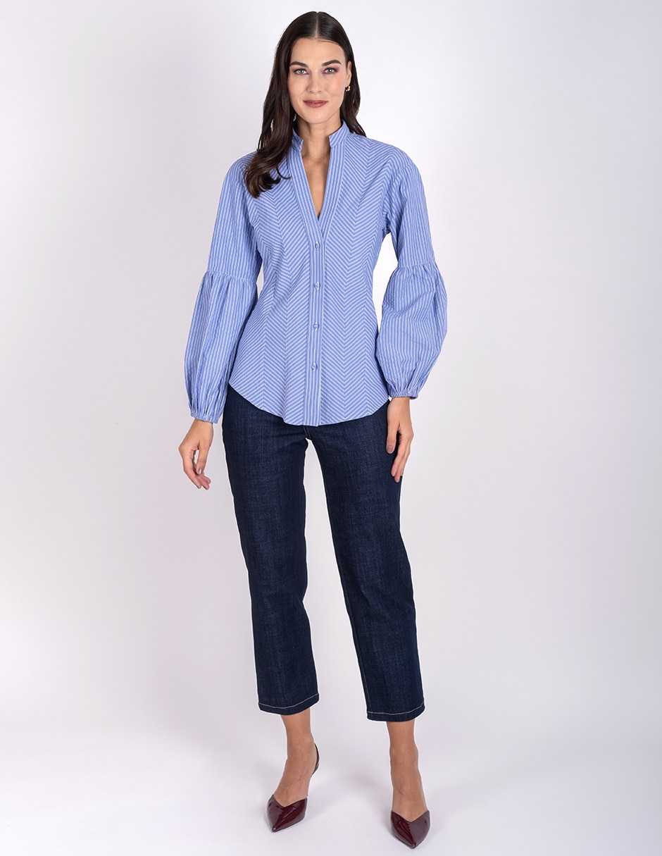 Blusa manga larga para mujer