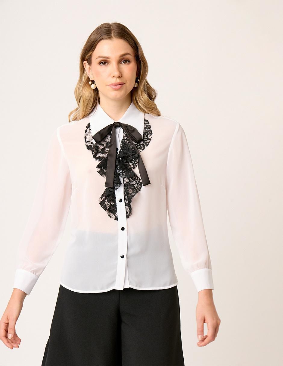 Blusa camisera montijo manga larga para mujer 3