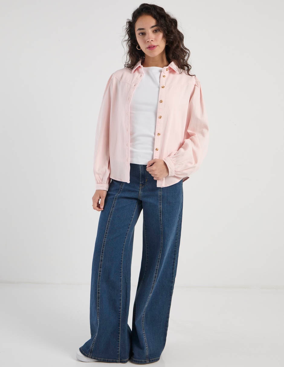 Jeans relaxed flare para mujer 5