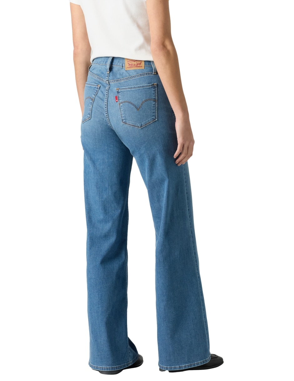 Jeans wide leg corte cintura para mujer 3