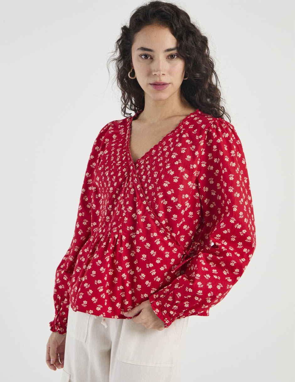 Blusa manga larga para mujer