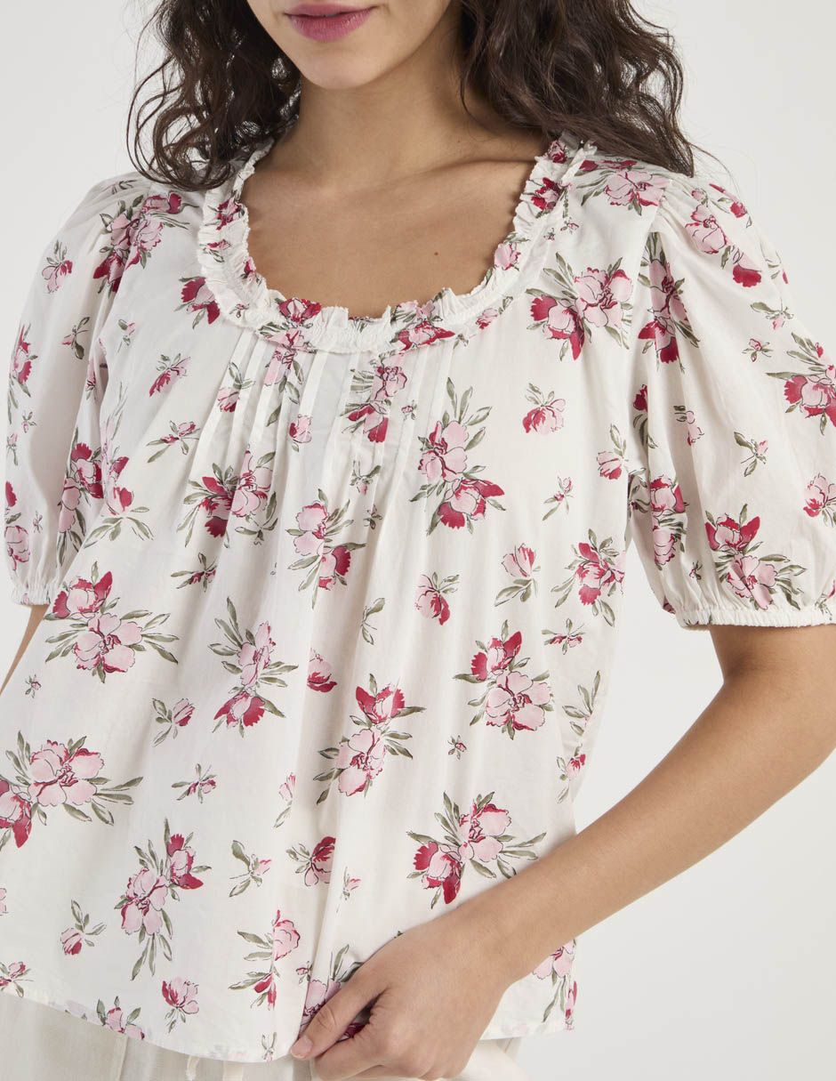 Blusa manga corta para mujer 4