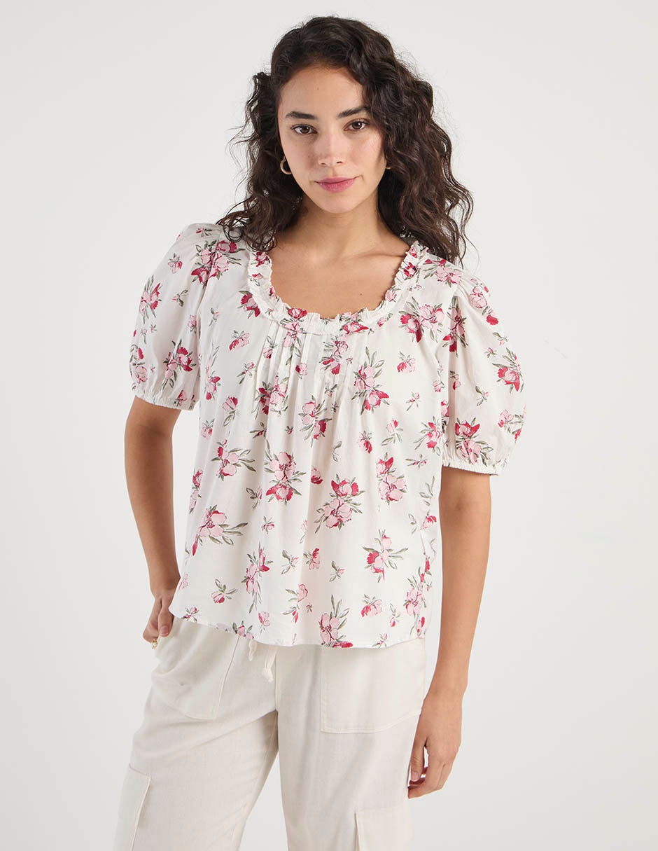 Blusa manga corta para mujer 7