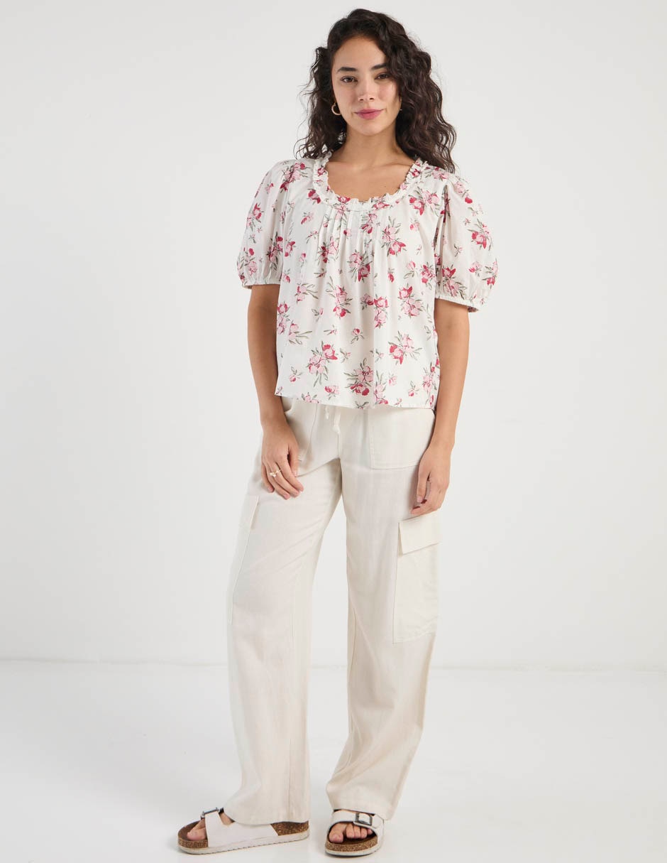 Blusa manga corta para mujer 8