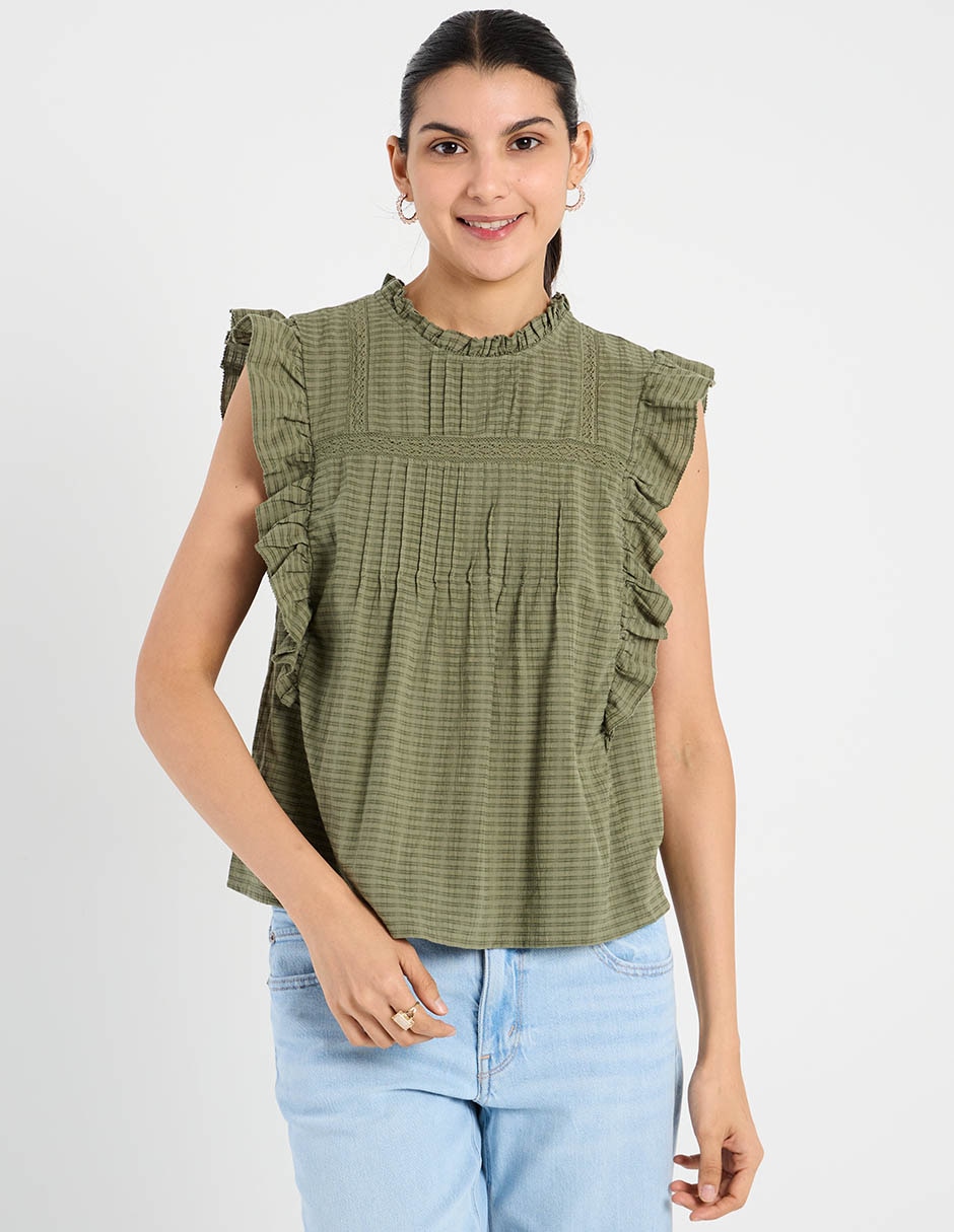 Blusa sin mangas para mujer