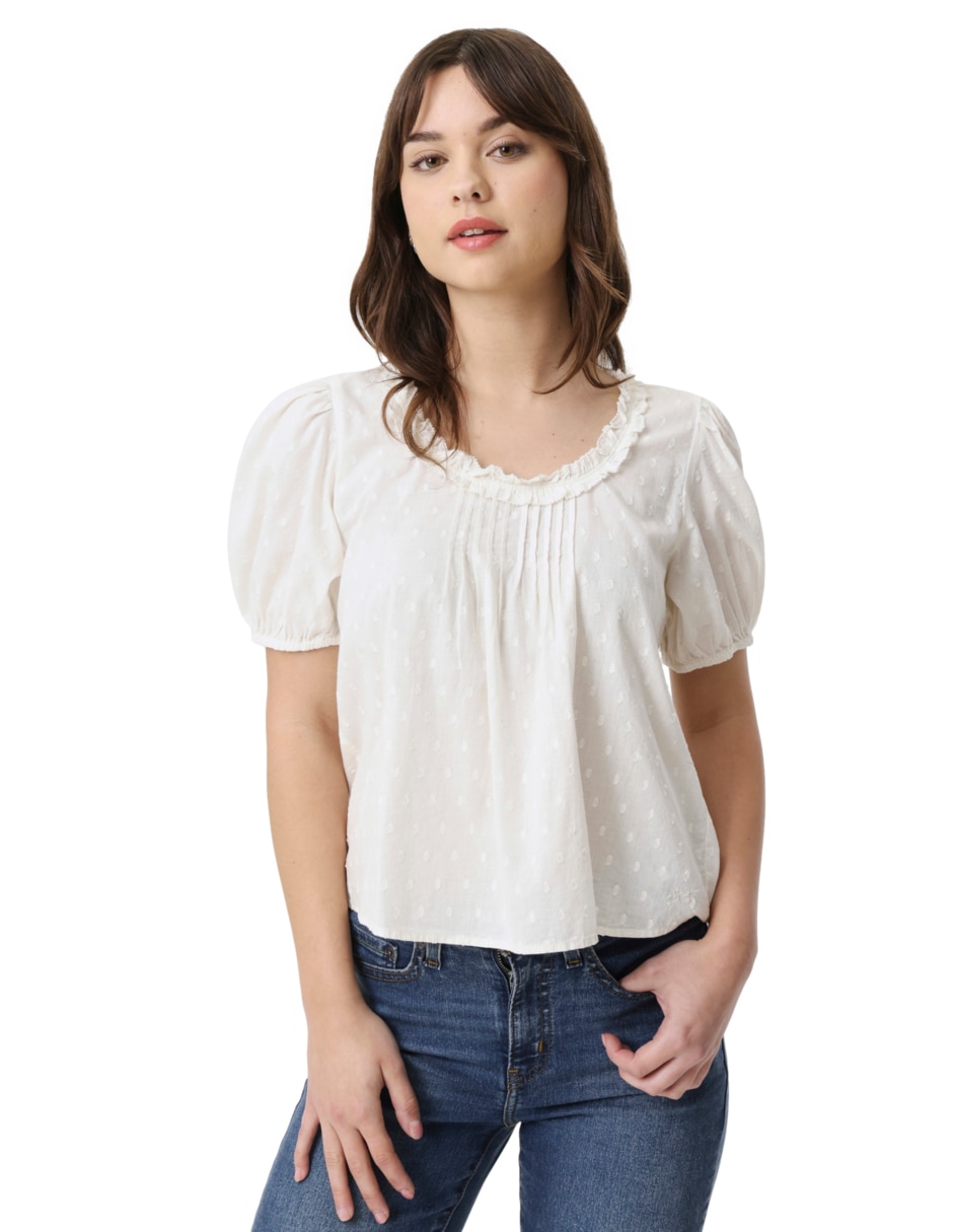 Blusa manga corta para mujer 11