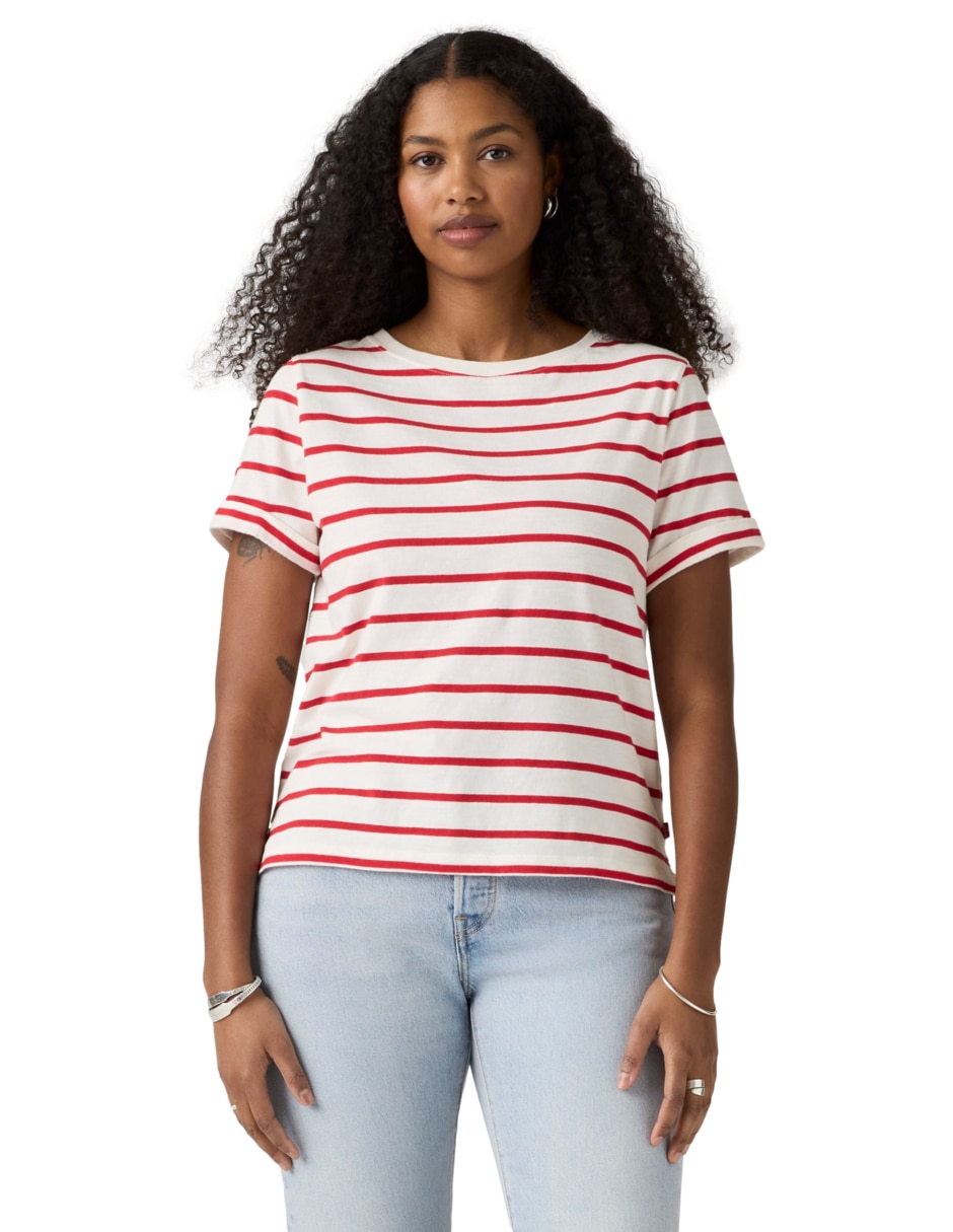 Playera manga corta cuello redondo para mujer Playera manga corta cuello redondo para mujer