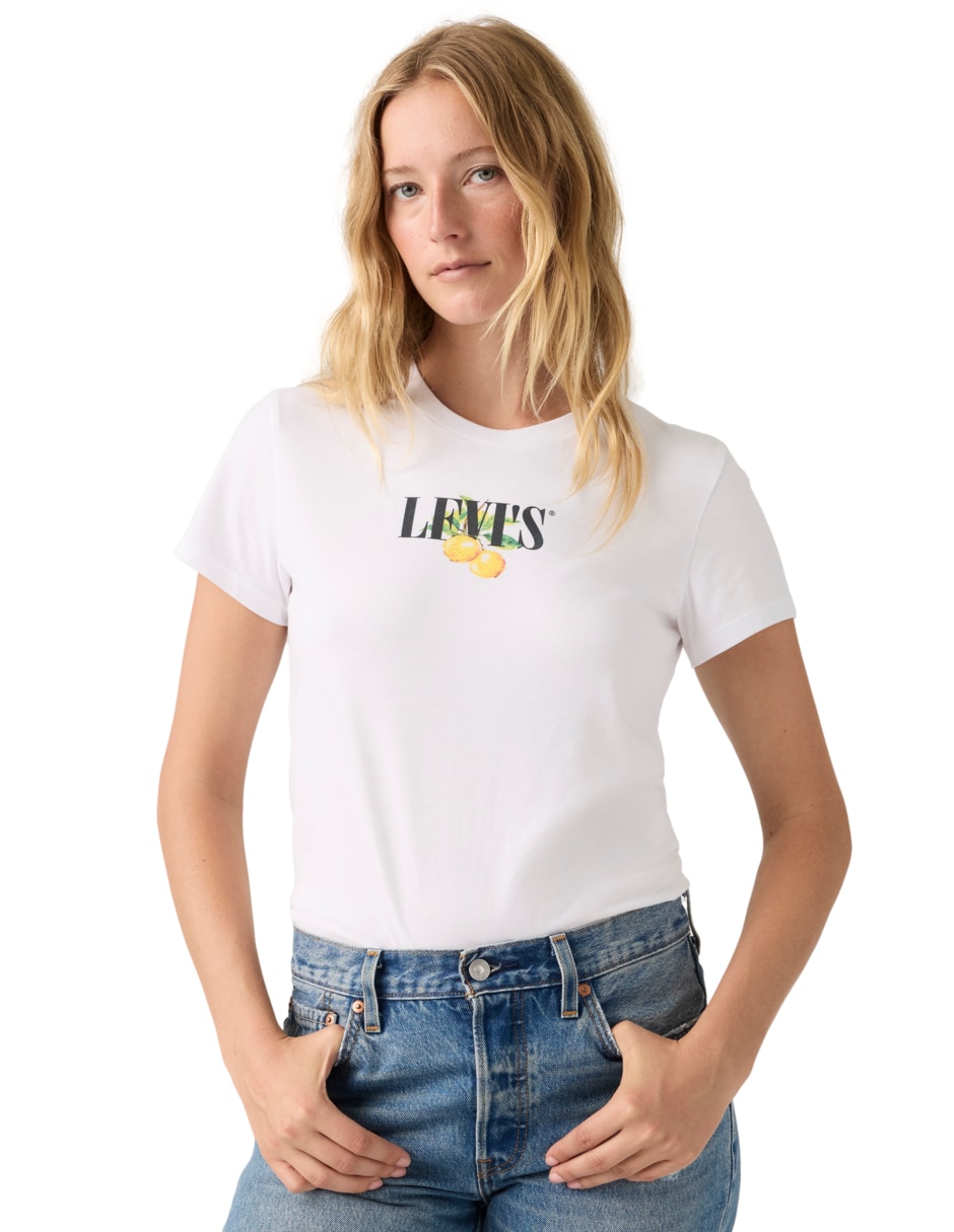Playera manga corta cuello redondo mujer Playera manga corta cuello redondo mujer