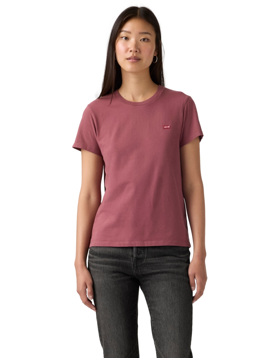 Playera manga corta cuello redondo mujer