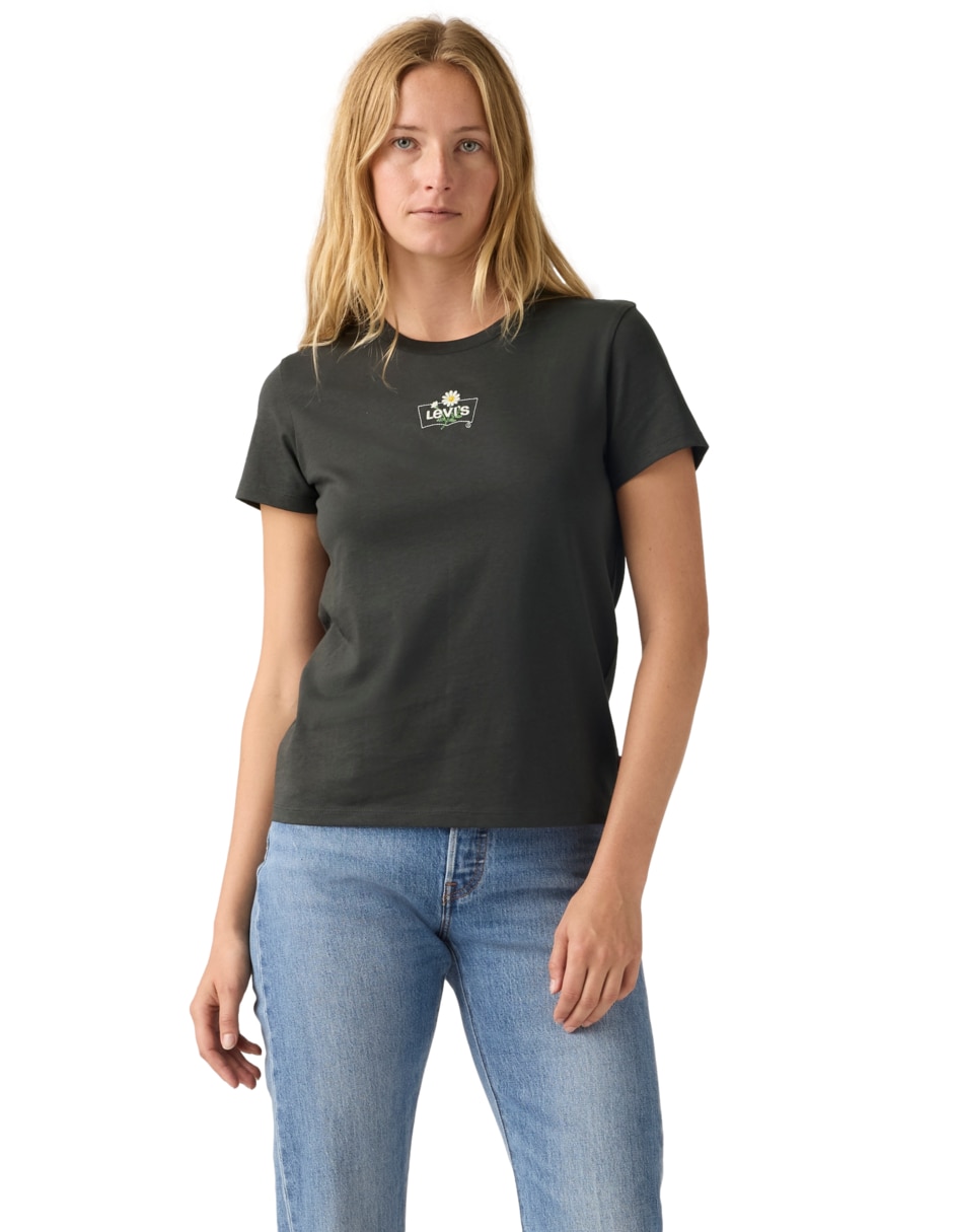Playera manga corta cuello redondo mujer Playera manga corta cuello redondo mujer