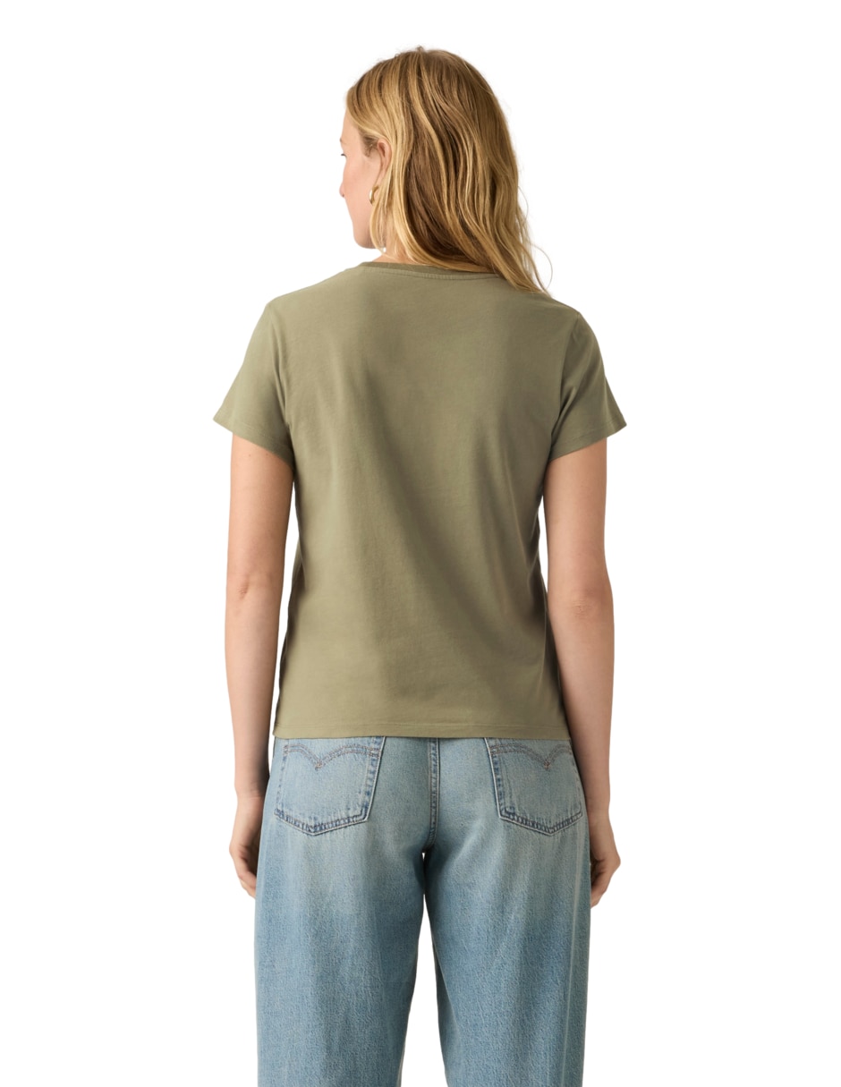 Playera manga corta cuello redondo mujer
